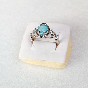 Opal silver ring size 8.5